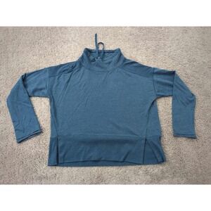 GapFit‎ Sweatshirt Womens Large Blue Long Sleeve Mock Neck Active Casual